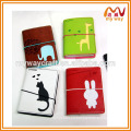 Cuaderno portátil de cuero animal portátil, cuaderno escolar, papelería linda